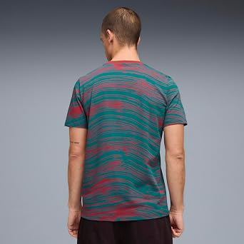 PUMA Mens Portugal Ftblculture All Over Print Crew Neck Short Sleeve Athletic Soccer Cleats - Green