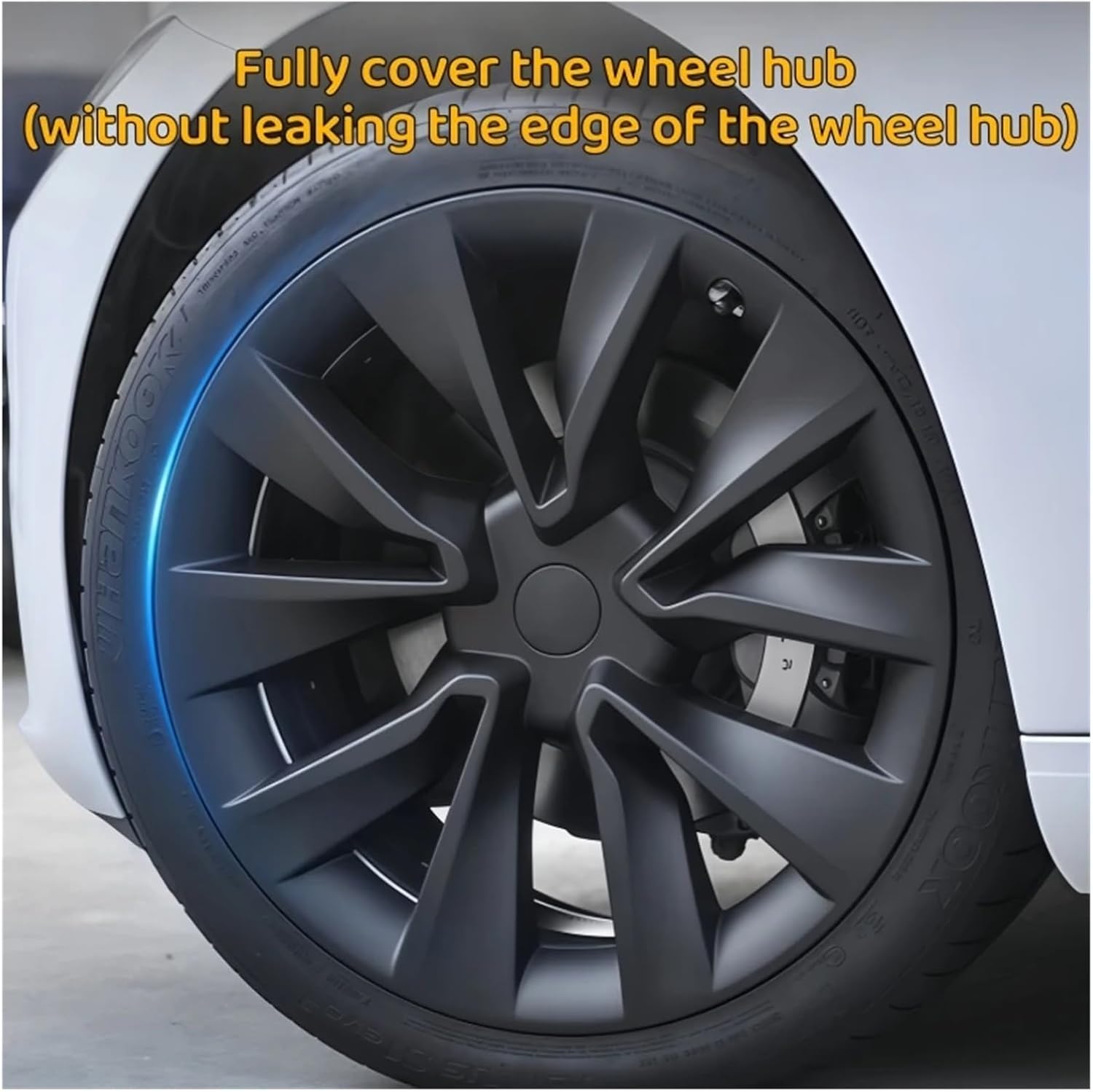 4PCS HubCap Car for Tesla Model 3 2024 Highland 19 Inch Performance Wheel Cap Parts Full Rim Cover Accessories(12PCS Double Layer)