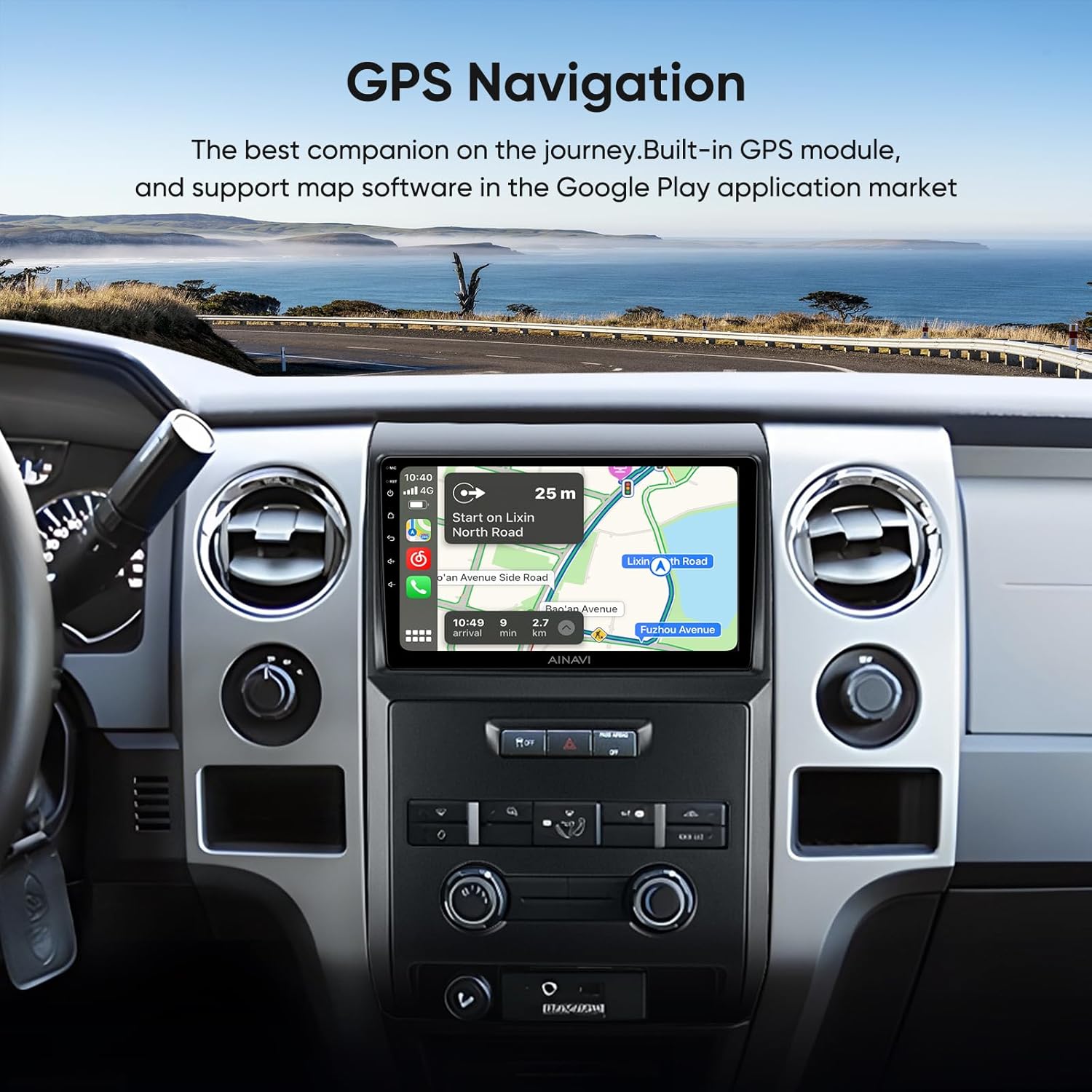 for Ford F150 Radio Upgrade,Android Car Stereo (2RAM+64ROM) Compatible with Android Auto Carplay QLED Touch Screen Radio GPS Navigation Mirroring 5GWIFI 2009-2012&2013 2014 STX XL Model