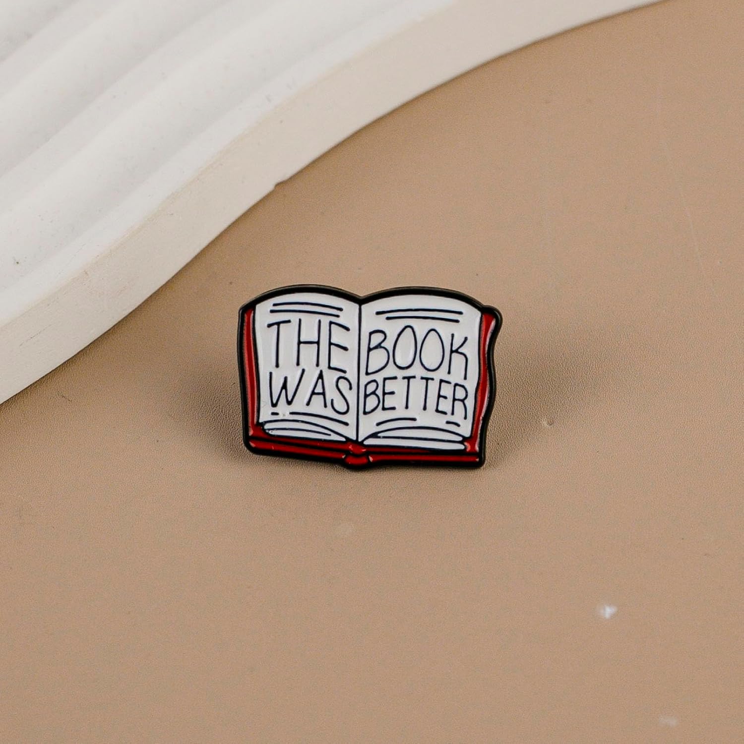 The Book Was Better Bookish Books Lover Enamel Pin, Funny Reading Humor Pin Brooch For Book Addict Bibliophile Librarian, Bookworm Brooch Badge, Literary Reader Lapel Badges, Bookish Reader Jewelry Accessory, Reading Lover Gift image 5