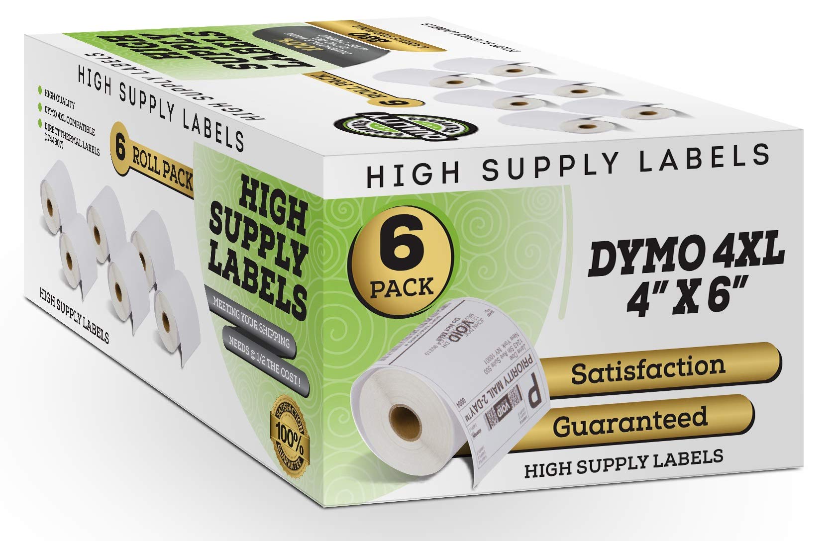 Office 1744907 Dymo 4XL Labels 4x6100 Qty Dymo 4x6 Labels per Roll