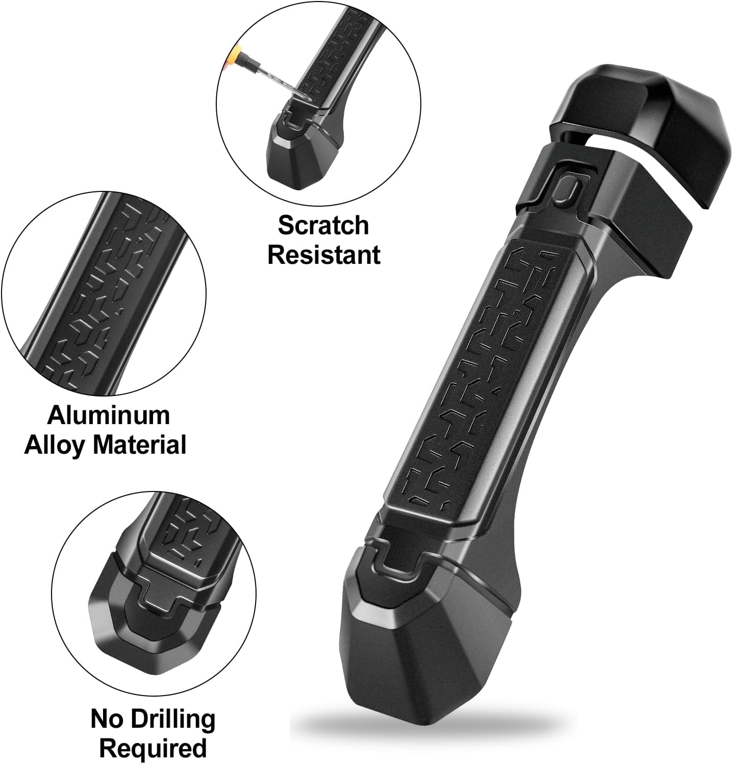 Aluminum Door & Tailgate Handle Cover for Jeep Wrangler JL/JLU 2018-2025 2-Door | Heavy Duty Durable Exterior Protection Against Scratches & Wear | Easy Installation, No Drilling Required