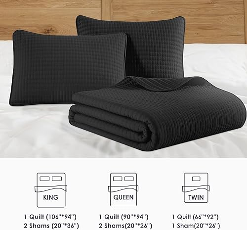 Miniatura 74 de WRENSONGE - Juego de edredón blanco tamaño queen de 3 piezas, colcha ligera para todas las estaciones del verano, juego de ropa de cama suave con 2