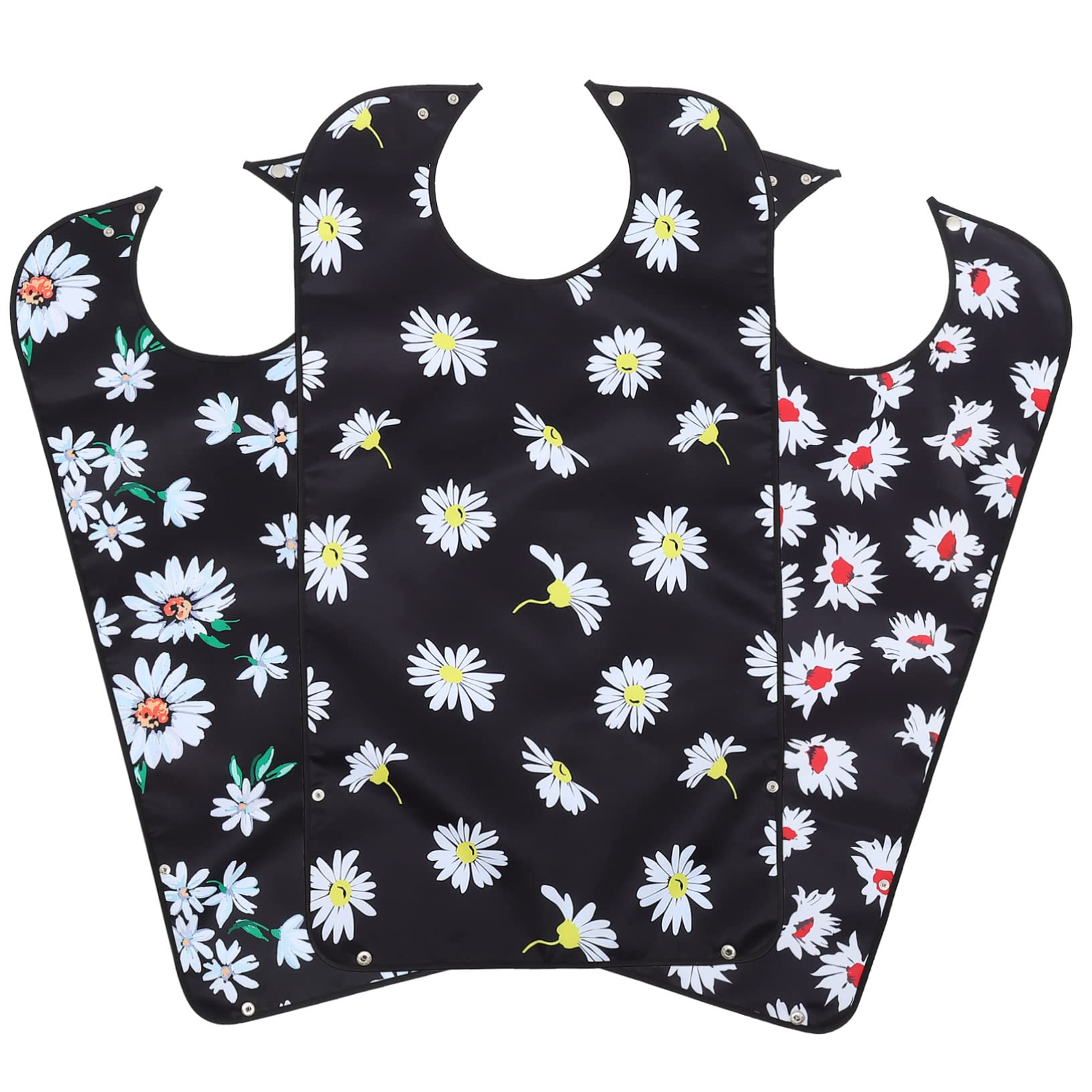 GLEAVI 3 Piezas Babero Para Adultos Hogar De Ancianos Babero Lavable Baberos Para Personas Mayores Hombres Protectores De Ropa Reutilizables Piezas De Dama Baberos Impermeables Accesorio