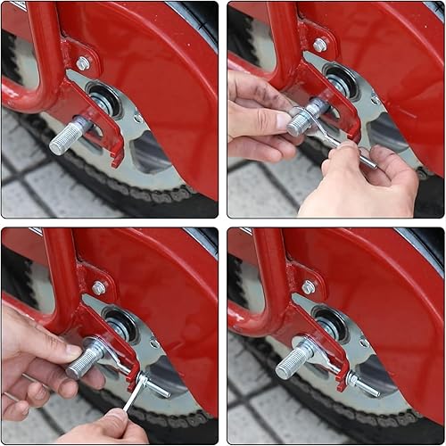 Miniatura 3 de FLYPIG Ajustadores de tensor de eje de rueda de cadena de 0.4 pulgadas y 0.472 in para 50CC 70CC 90CC 110CC 125CC CRF70 CT70 XL75 XR50 XR70 XR80