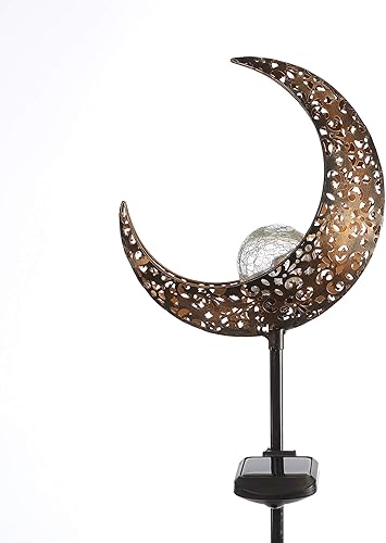 Miniatura 8 de Luz solar de jardín decorativa para exteriores, decoración de luna, globo de cristal agrietado, luces de metal, LED blanco cálido impermeable para