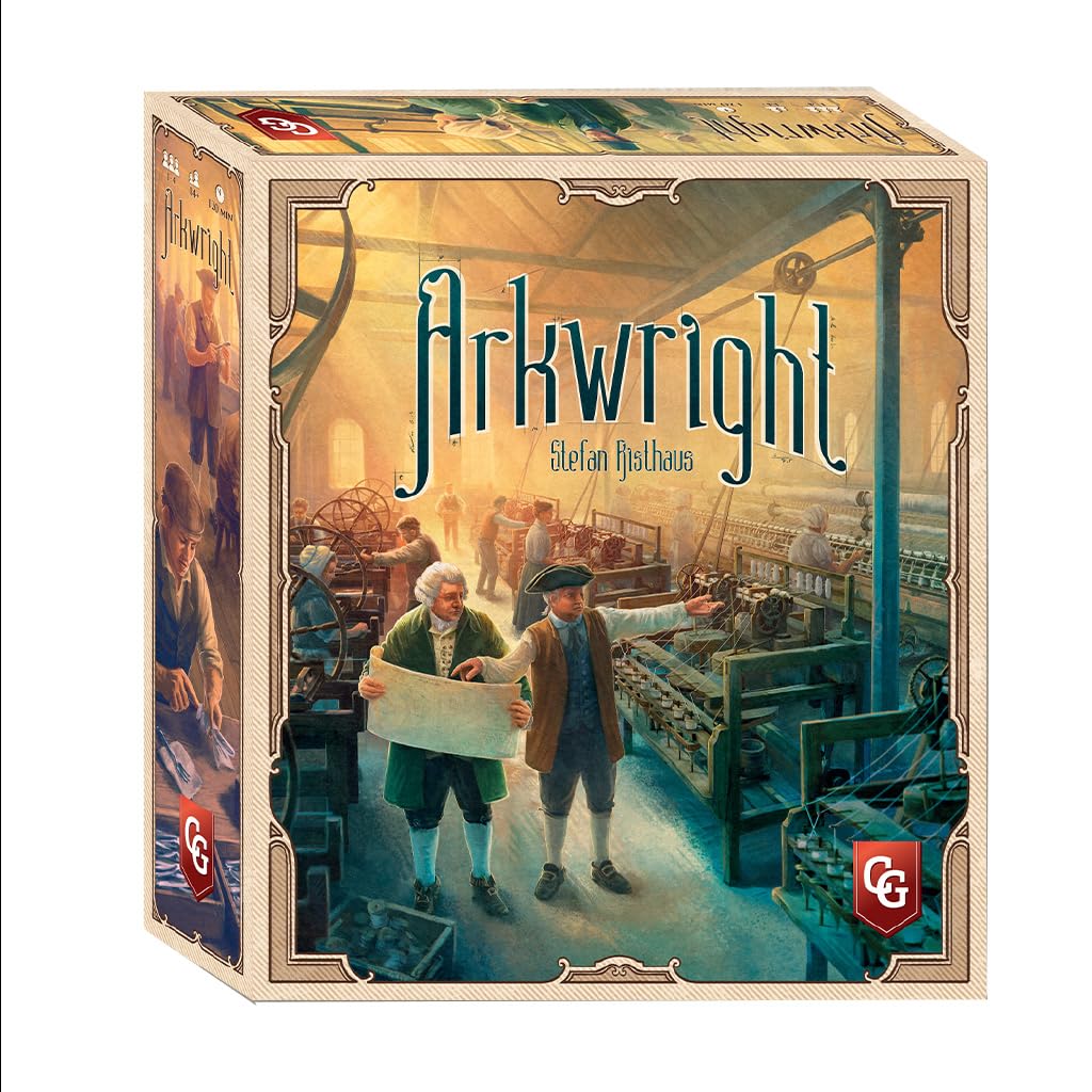 Capstone Games | Arkwright Anniversary | Strategiczna Gra Planszowa, Samodzielny Ekonomiczny Eurogame Z Symulacją Przemysłową, Trybem Solo I Wariantami Modułowymi | 1-4 Graczy | 120 Minut