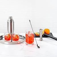 Vista 3 de Restaurantware Bar Lux - Cuchara de barra de 12 pulgadas, 1 cuchara agitadora de cóctel con mango de sacacorchos, cuchara mezcladora larga de acero