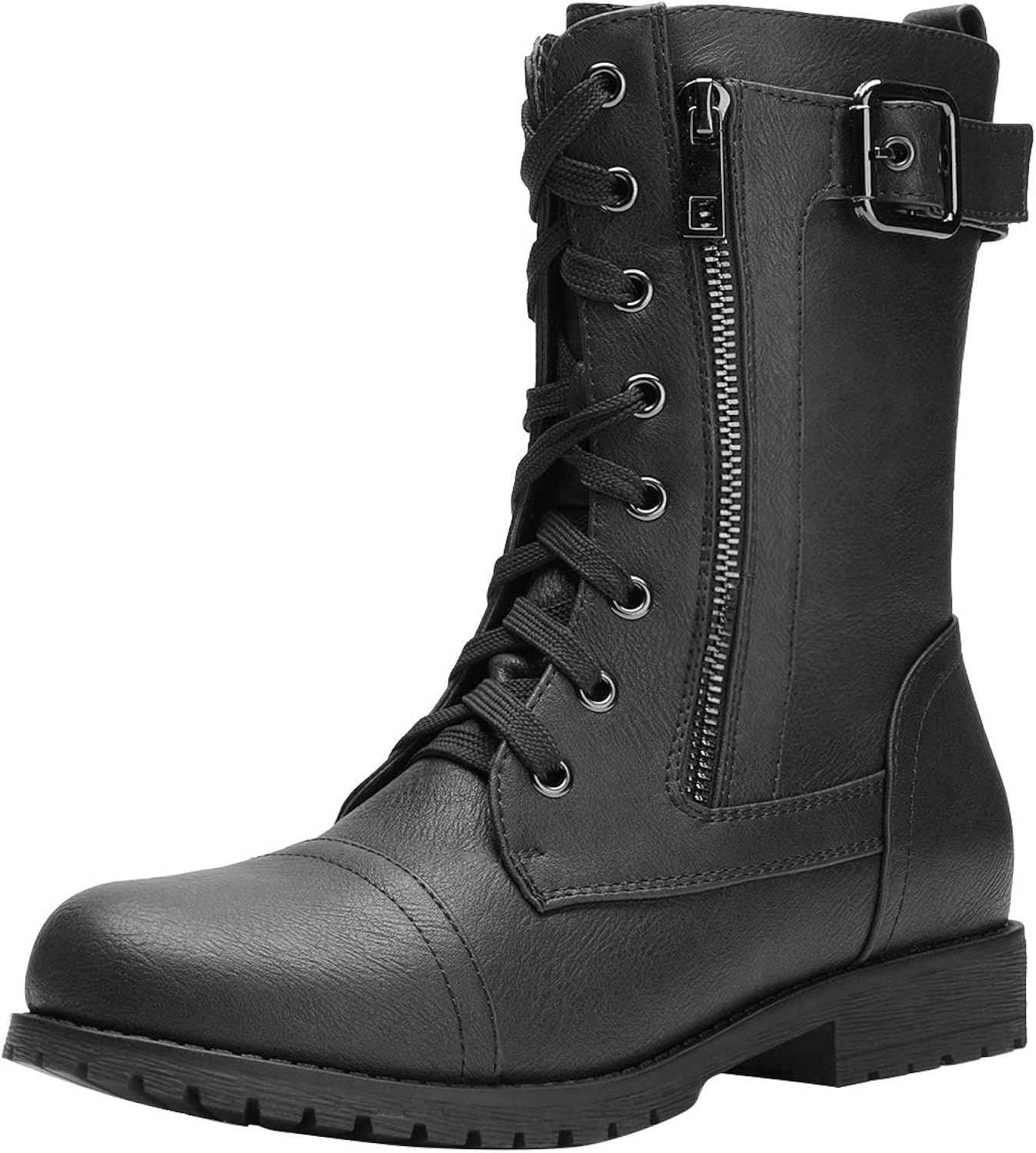 Amazon.com | DREAM PAIRS Women's Ankle Bootie Winter Lace up Mid Calf ...