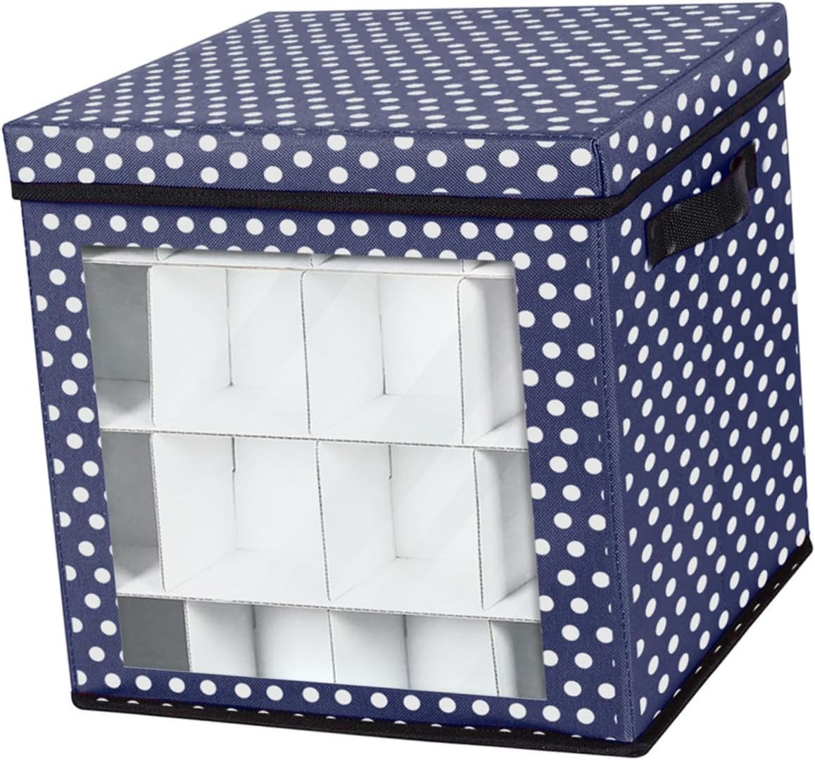 Levemolo Christmas Ornament Storage Box Oxford Cloth Storage Container Dividers Organizer for Holiday Decorations for Home Party Use