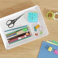 Vista 8 de Lifewit Bandeja de Servir de Plástico para Suministros de Fiesta, Platos de 15" x 10" para Servir Alimentos, 6 piezas Bandejas Blancas Reutilizables