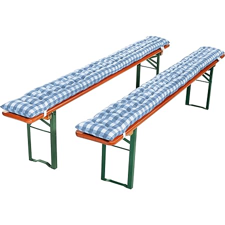 REDBEST BierbankAuflage, Sitzauflage Bierzeltgarnitur gepolstert 2er