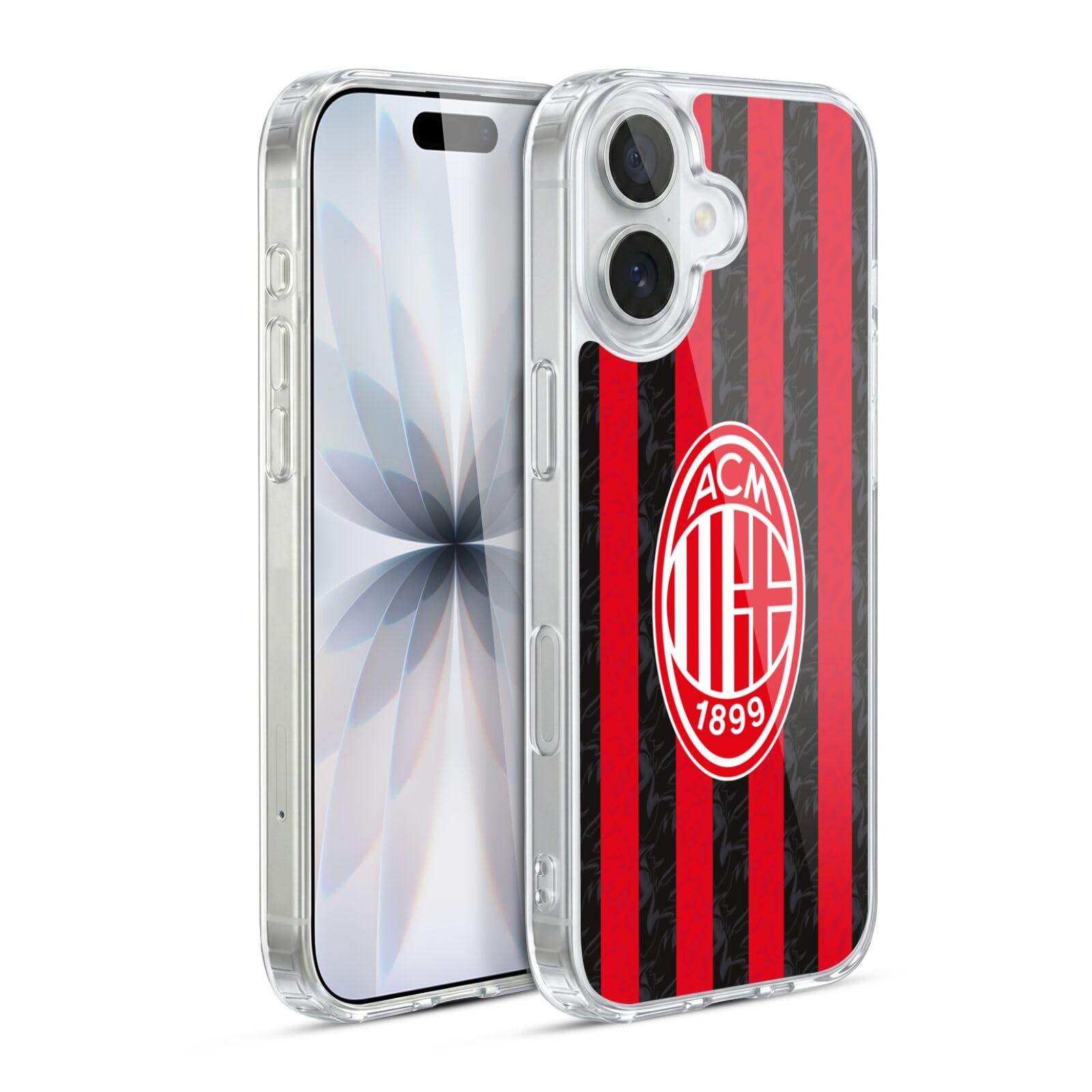 Head Case Designs Licenza Ufficiale AC Milan Home Kit per Stemma 2025/26 Custodia in Gel [Protezione di Grado Militare] Compatibile con Apple iPhone 17