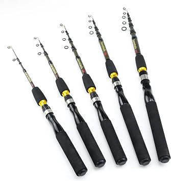 0.9-2.1m High Carbon Telescopic Fishing Rods Ice Rod Short Portable Travel Spinning Pole Lure Fish Tackle Multi Functional Sea Rods