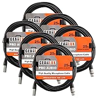 Vista 41 de Gearlux, cable de micrófono XLR, completamente balanceado, macho a hembra, 3.2 pies - paquete de 2