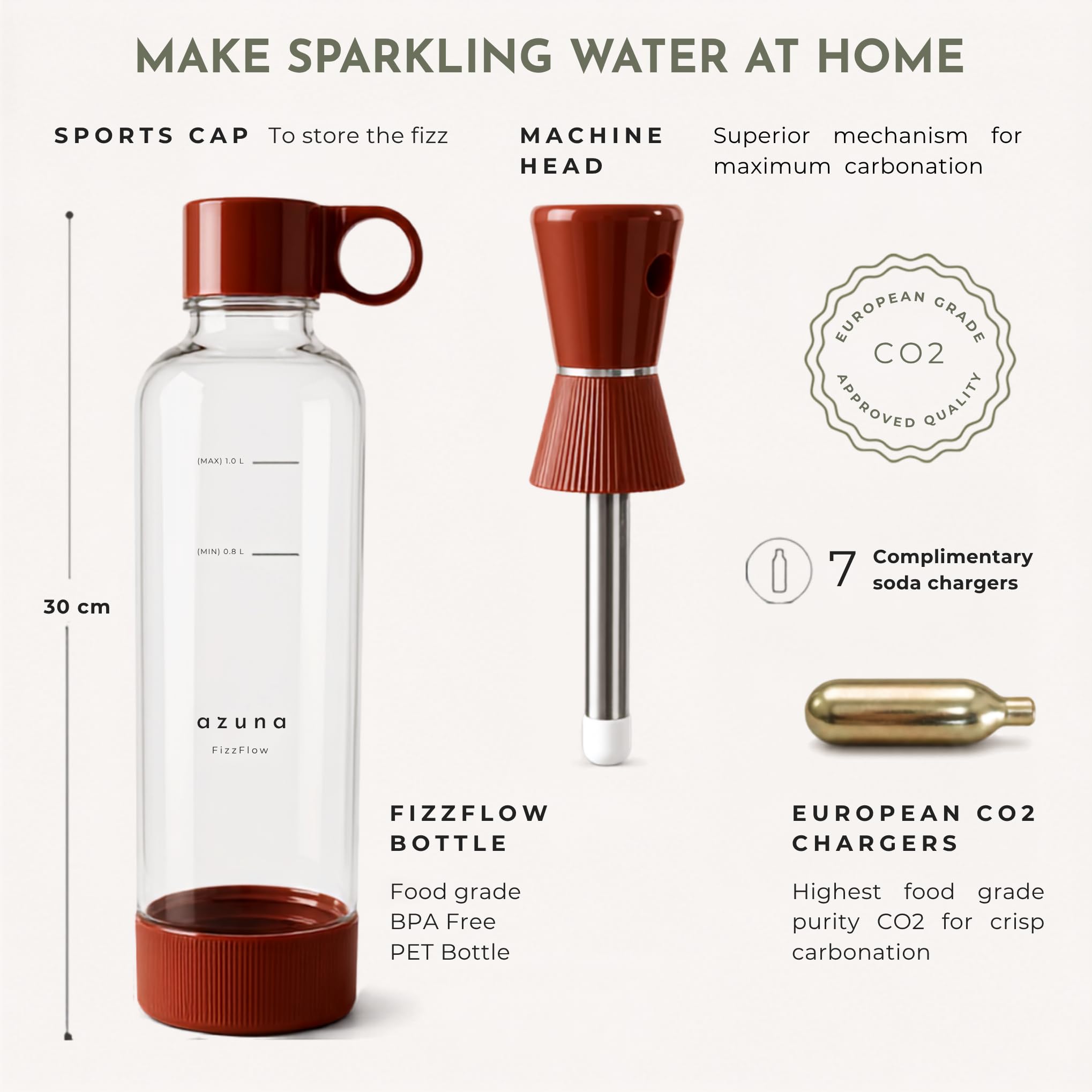 Azuna Fizzflow: Sparkling Water Maker - Unlimited Fizz! -2 Azuna Fizzflow: Sparkling Water Maker - Unlimited Fizz! -2