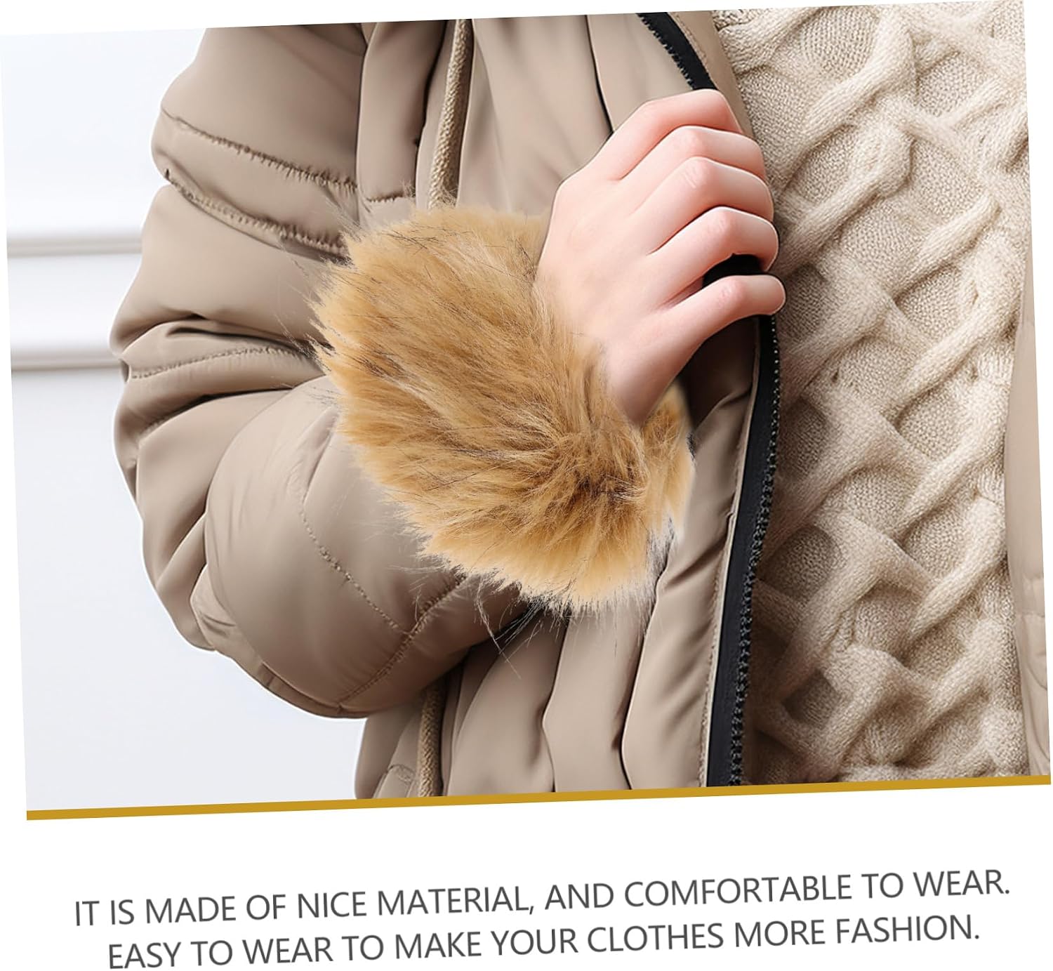 1Pair Fluffy Winter Wrist for Women Stylish Faux Fur Arm Warmers Comfortable Wrist Warmers for Cold Weather Accessory