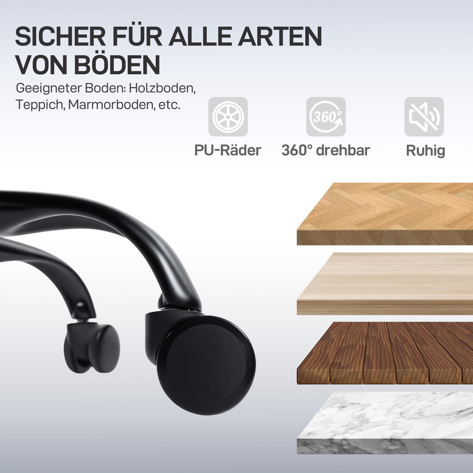 HOMCOM Bürostuhl mit 3D Einstellbarer Armlehne Lendenstütze, Schwarz | Ergonomischer Schreibtischstuhl, Kopfstütze, Höhenverstellbarer Computerstuhl, Drehstuhl mit Wippfunktion, Netz