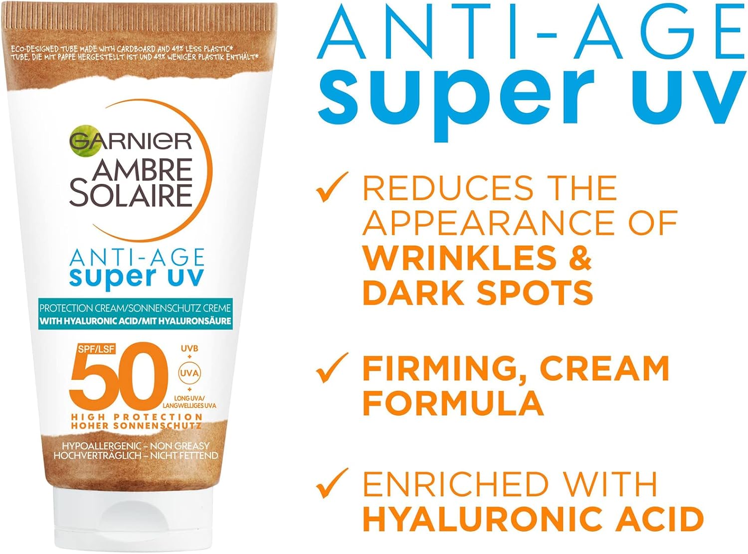 Garnier Ambre Solaire Anti-age, Face Protection Cream SPF50, Super UV, 50ml, 50 ml (Pack of 1) - Image 4