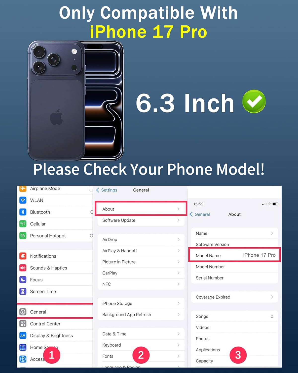 2 Pack Privacy Screen Protector for iPhone 17 Pro Gradient Colorful for iPhone17 Pro Tempered Glass Anti-Spy Full Coverage Easy Installation Frame Anti-Scratch (6.3 inch Blue) - Image 3