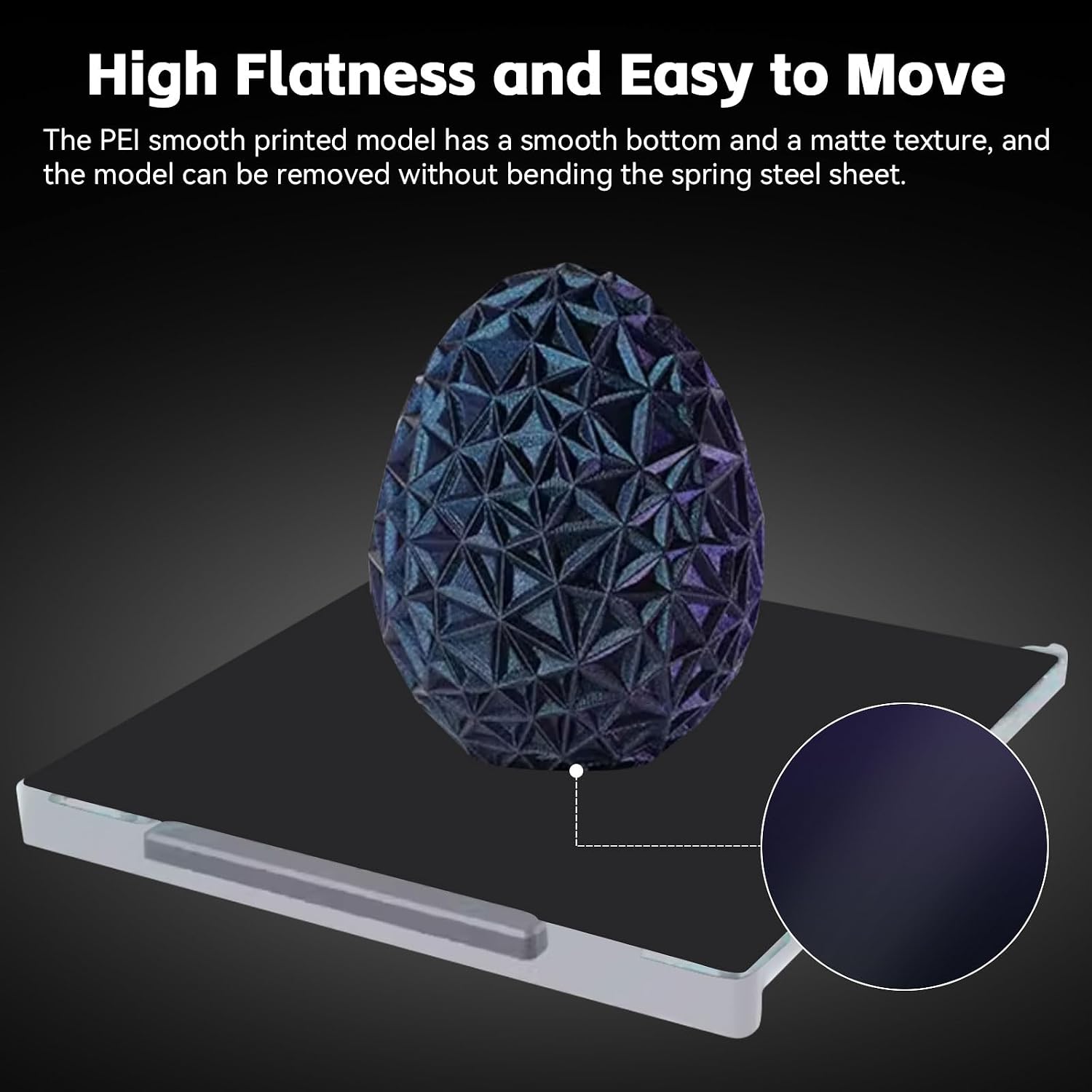 PEI Build Plate 235mm for Flashforge Adventurer 5M / AD5X,Double Sided Smooth/Textured PEI Sheet Flexible Spring Steel Printing Bed Compatible with Flashforge Adventurer 5M /5M Pro /AD5X 3D Printers