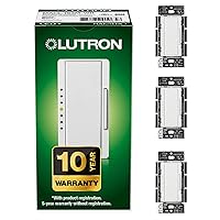 Vista 15 de Lutron - Interruptor de atenuación Maestro LED+ para bombillas LED regulables, halógenas e incandescentes, 150 W/unifolar o multiubicación, Biscuit