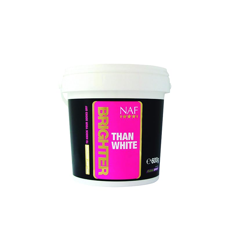 Pó branqueador para pelagem de cavalos NAF Brighter Than White 600 g