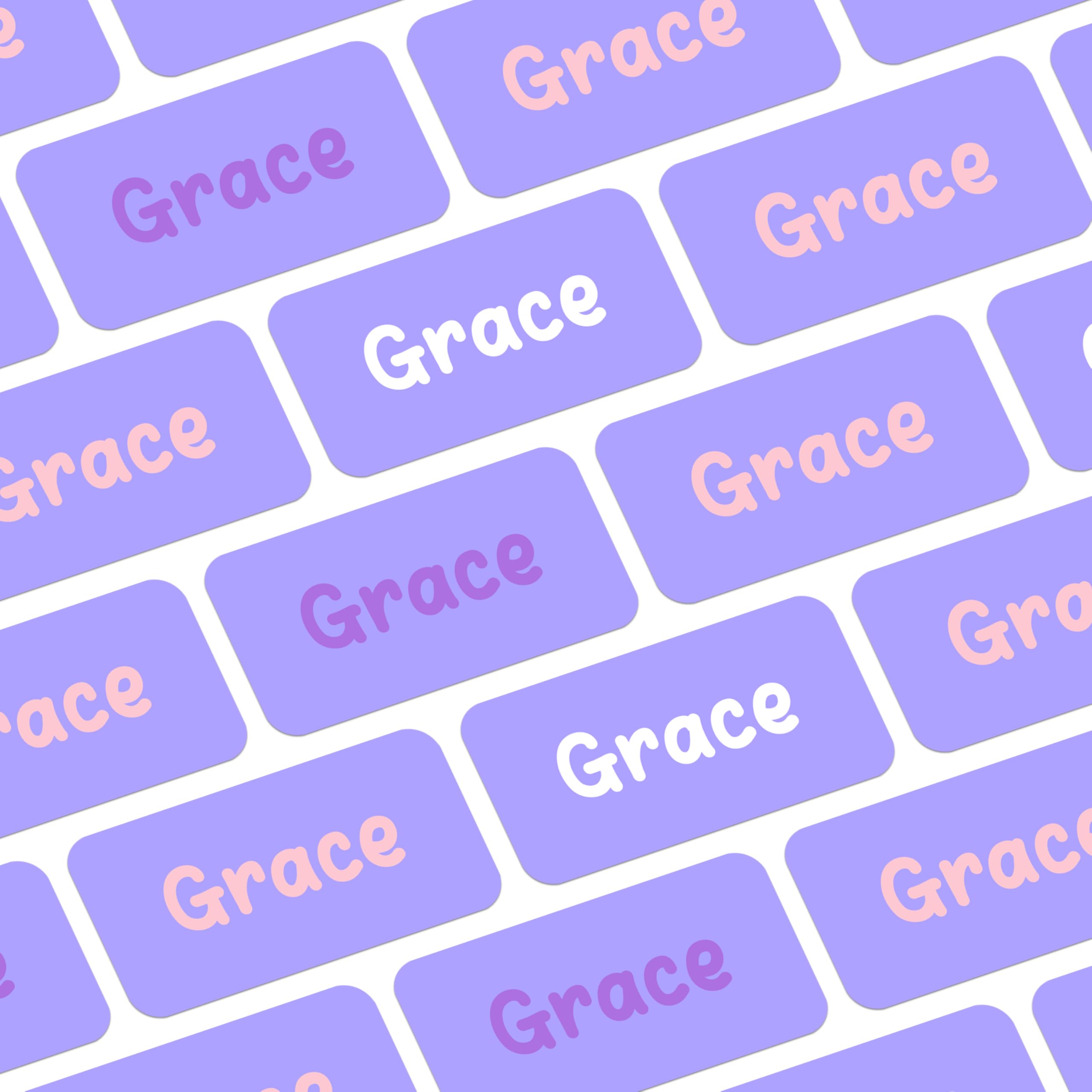 120 Personalized Name Labels, Press and Stick Custom Name Stickers for Clothes and School Supplies, Waterproof and Self-Adhesive Labels for School -