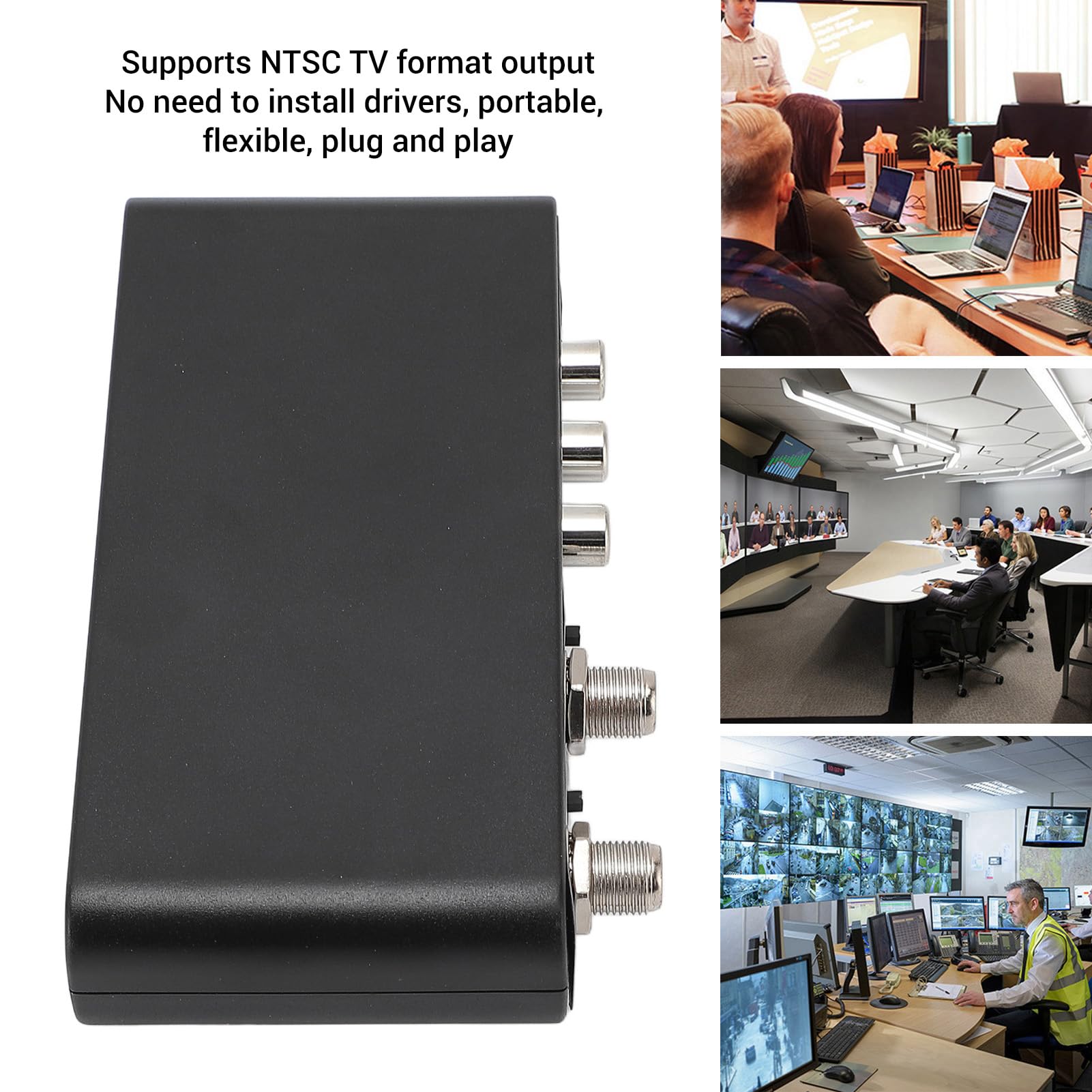 Digital RF Modulator, AV to RF Converter M65A CH3/CH4 Modulator Supports PAL NTSC VHF Frequency, AV to RF Modulator for CATV System