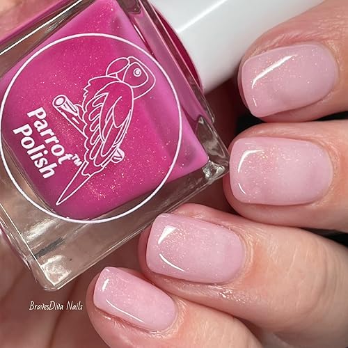Miniatura 6 de Parrot Polish Penelope's Desires - Esmalte térmico para uñas, color rosa y transparente