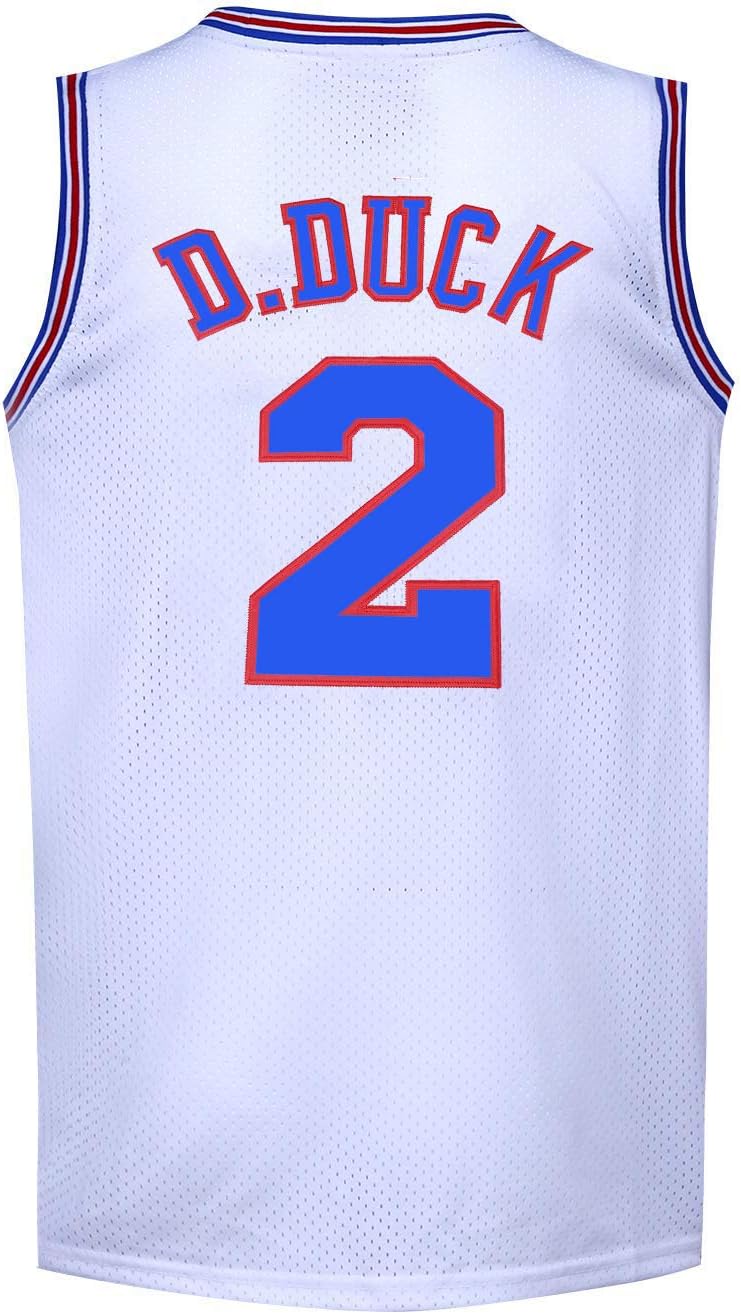Mens Basketball Jersey #2 D Duck 90s Moive Space Shirts 90s Hiphop Party Clothing