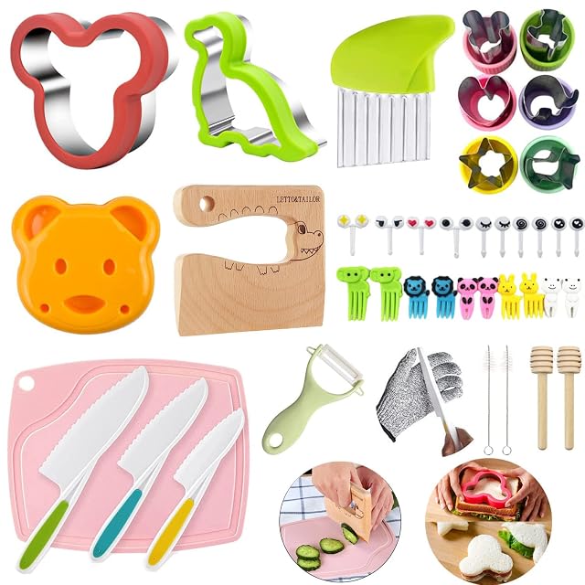 Foto 8 de 8 de LETTO & TAILOR Set de Cuchillos de Cocina para niños, Que Incluye Cuchillos de Cocina para niños