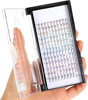 COMNICO Extensiones de pestañas con purpurina...