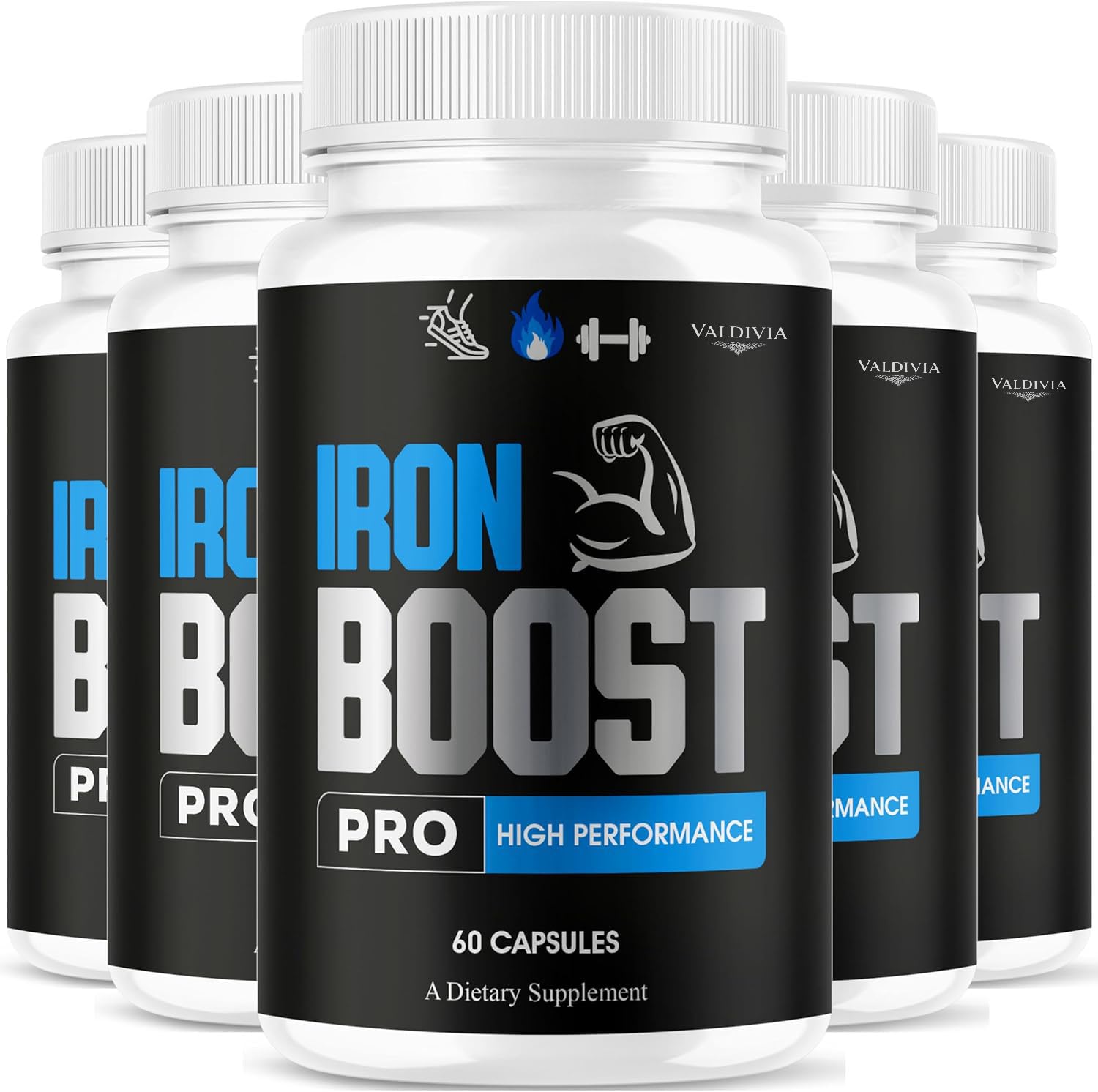 Iron Boost Pro Capsules - Official Iron Boost Pro Advanced Supplement Support - Maximum Strength, Natural IronBoost Pro for Overall Health & Wellness Reviews, 300 Capsules for 5 Months
