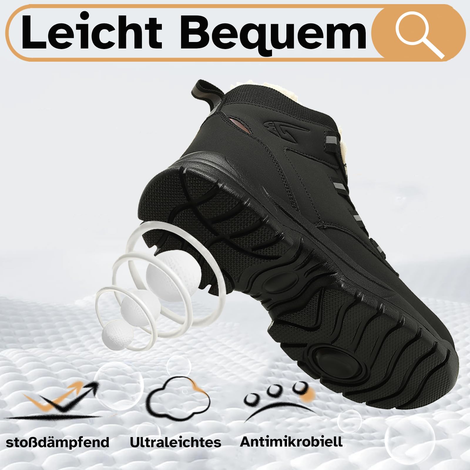 Chaussure de Sécurité Homme Femme Hiver Imperméable Chaussures de Travail Embout Acier Antidérapante Bottes de Sécurité