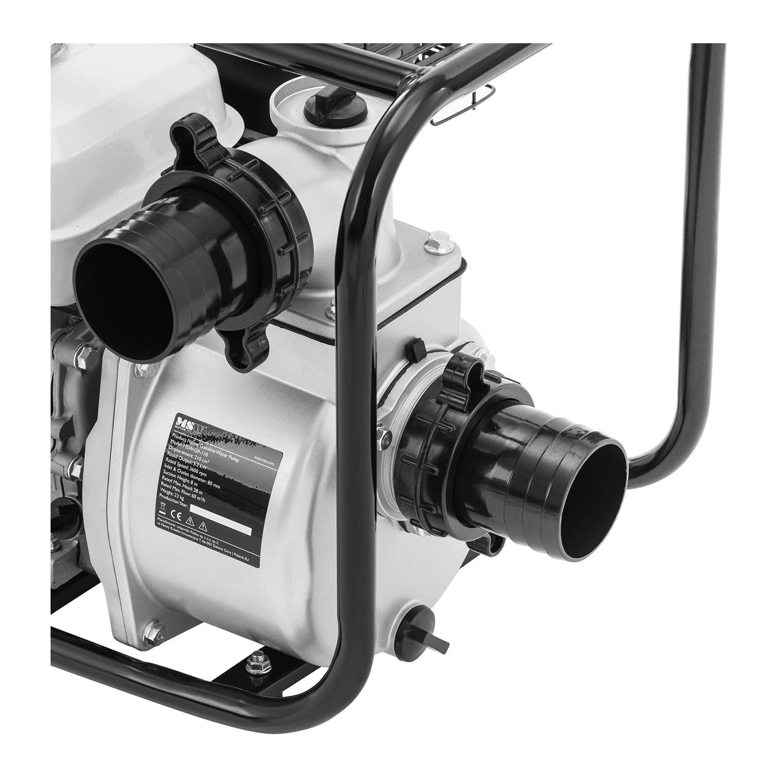 MSW MSW-GP-110 Pompe à eau thermique/Pompe de relevage eaux usées 7 CV 3600 tr/min 60 m³/h Motopompe Motopompe thermique