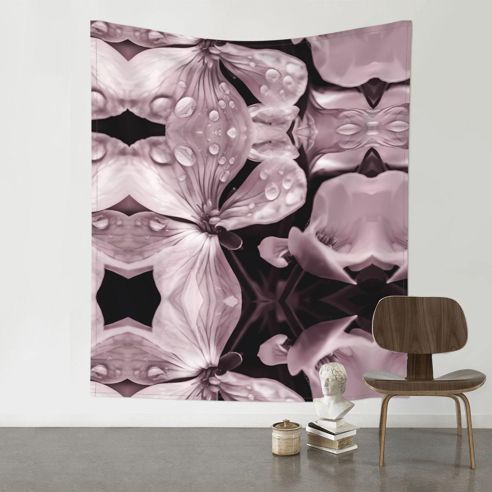 YYHWHJDE Flower Prints Wall Tapestry 60x51in - High-Grade Polyester Throw Blanket for Bedroom, Dorm, Beach & Picnic Decor