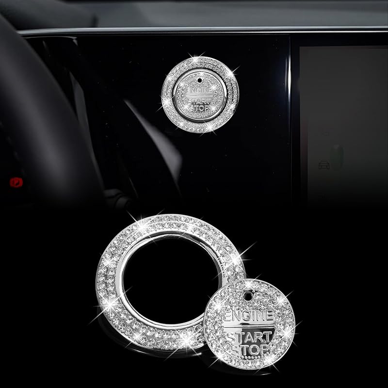 Moldura com strass para botão de partida TOMALL para Lexus NX, RX e GX – 1 conjunto