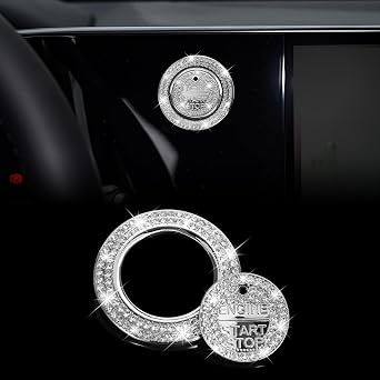 TOMALL Bling Car Engine Start Button Cover Compatible with Lexus NX RX GX Push Start Stop Switch Trim Ignition Ring Cap Bling Interior Accessories for Car