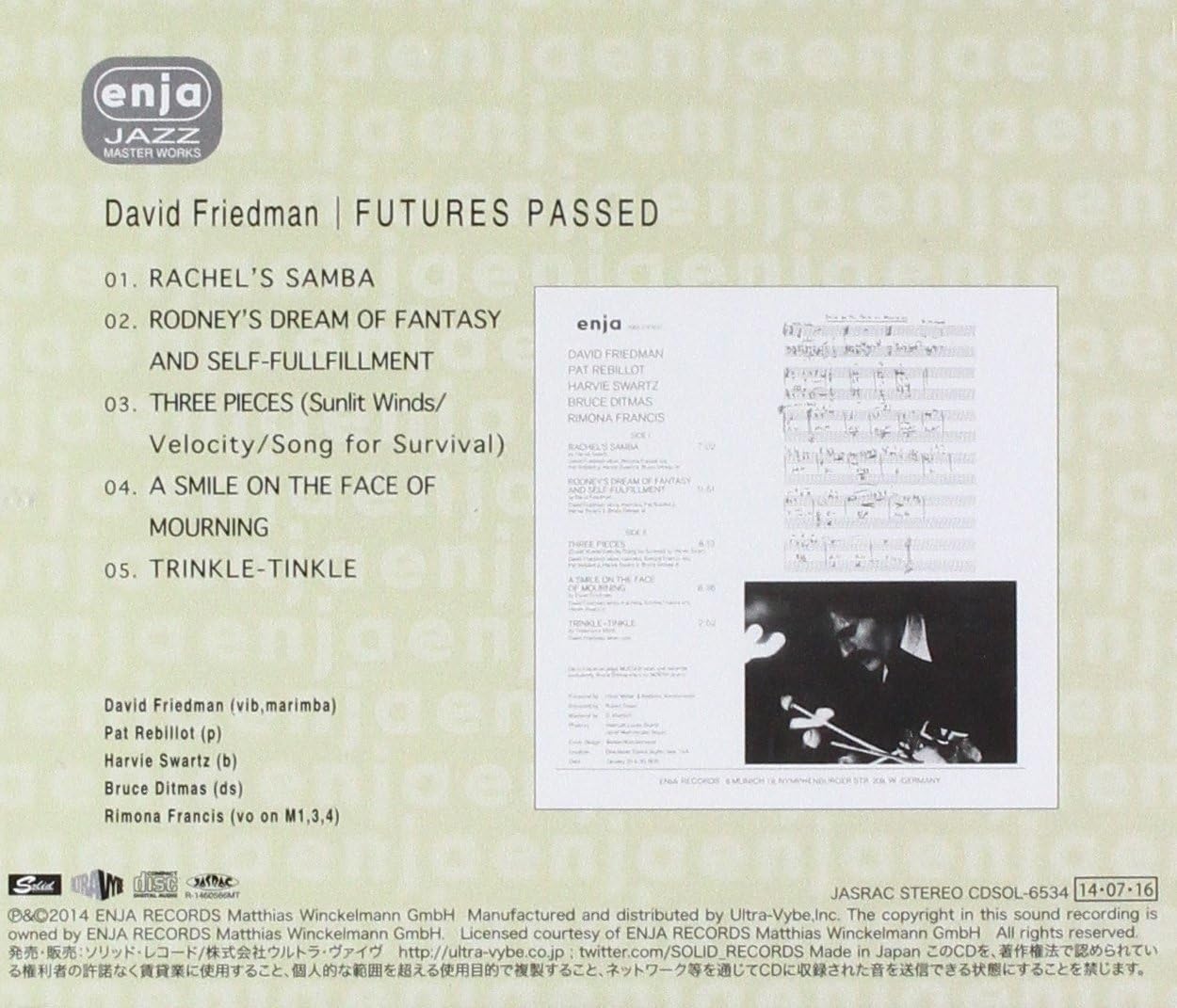 DAVID FRIEDMAN - Futures Passed - Disque CD