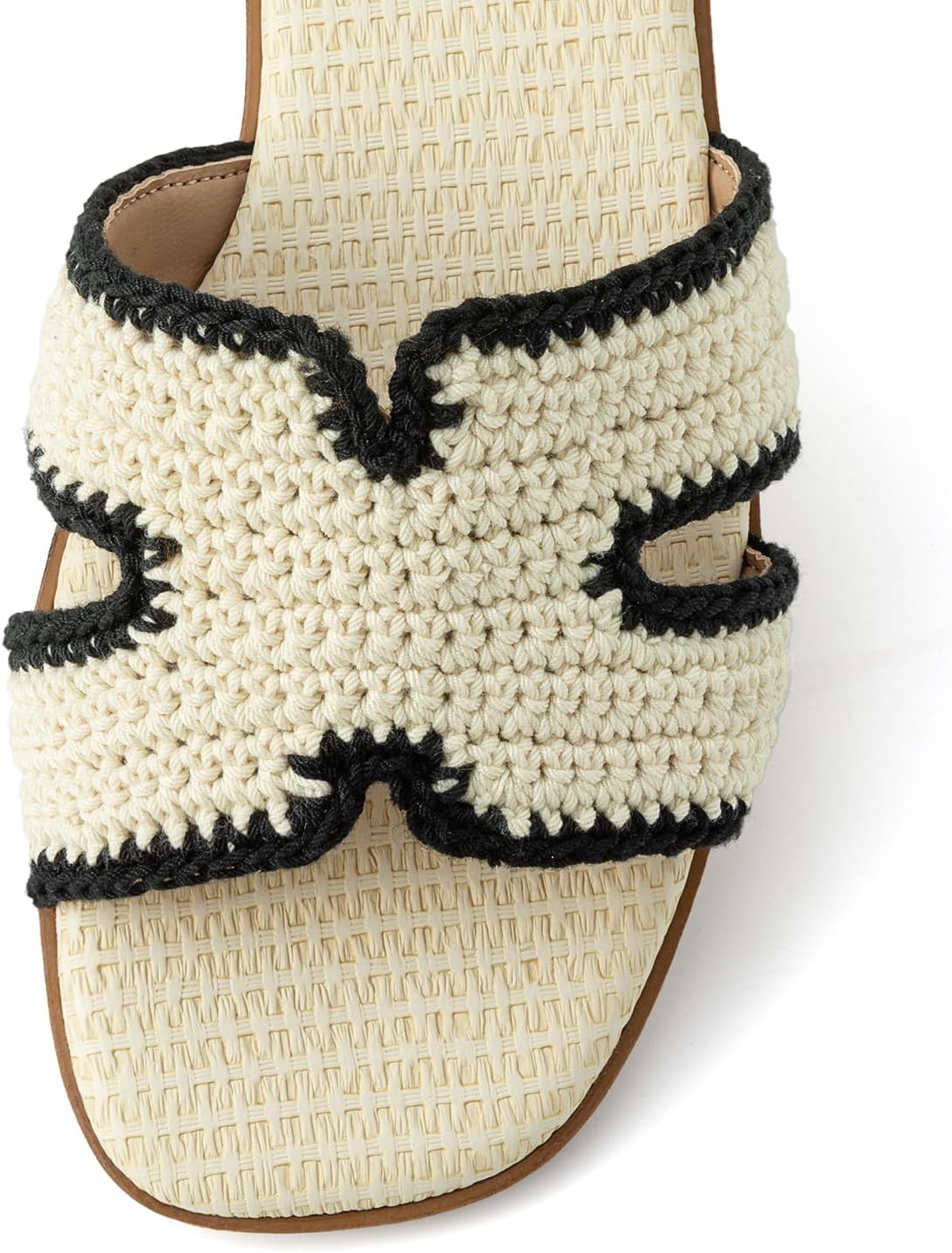 Rihero Women's Dressy Flat Sandals Comfortable Slip On Leather Slide Sandals - Image 4