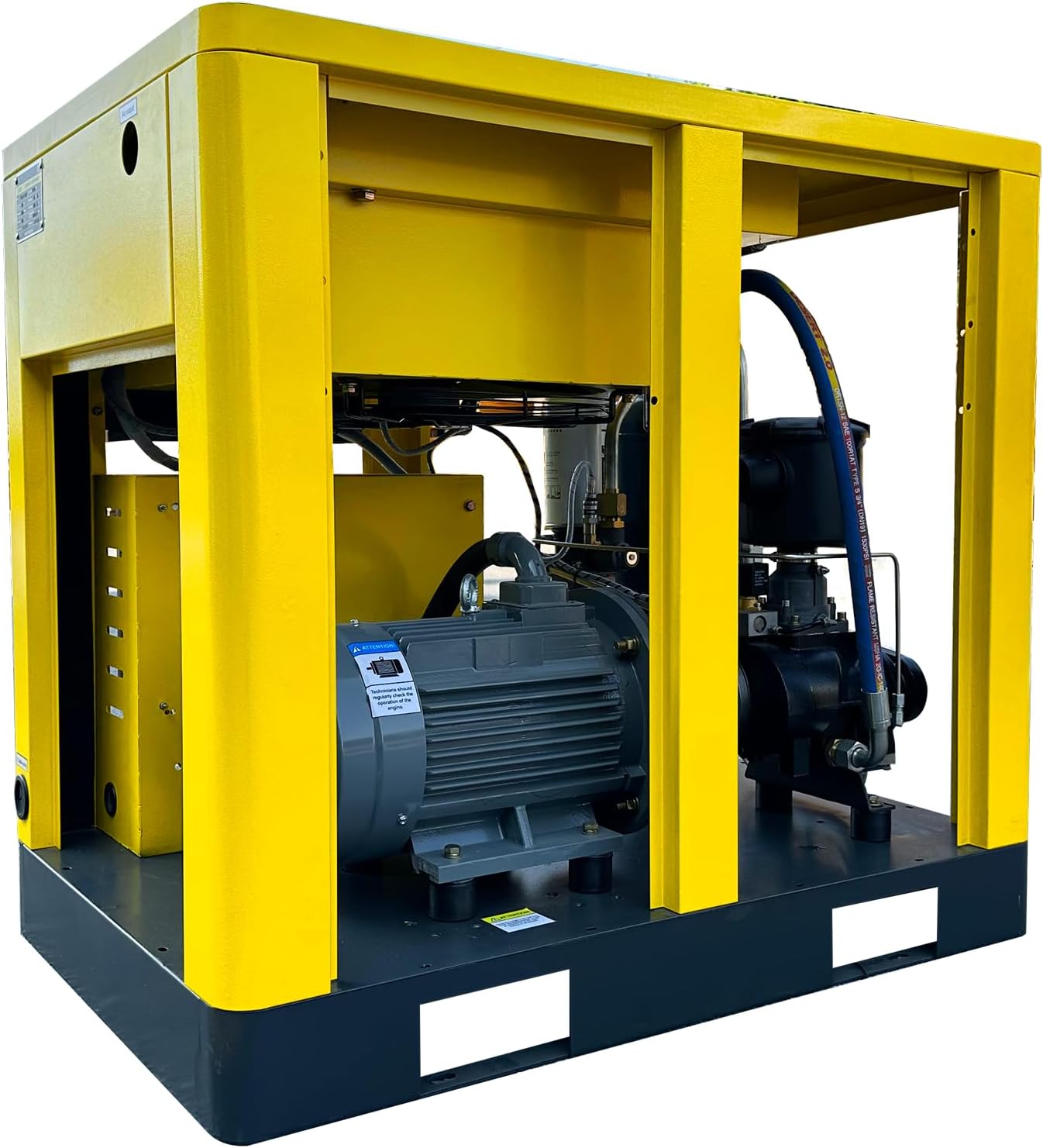 TK15-8 20HP 15KW Rotary Screw Air Compressor - 80.16CFM Max. Pressure 125PSI - 230V/ 3-Phase/ 60Hz - RP3/4" Commercial Air Compressed System
