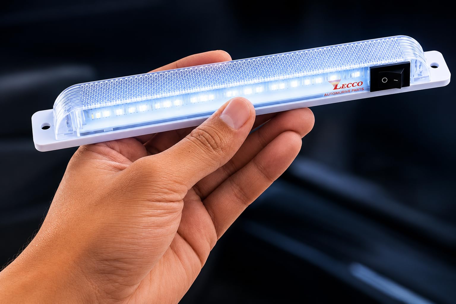 LECCO Fancy Cabin Light 8" @12v Cool Day White Universal for All Vehicle 3 Wheeler 4 Wheeler Trucks Buses Auto Rickshaw-image-46