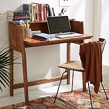 DRIFTINGWOOD Sheesham Wood Writing Study Table for Home and Office | Study Desk | Honey Finish, 88 Cm, 88 Cm