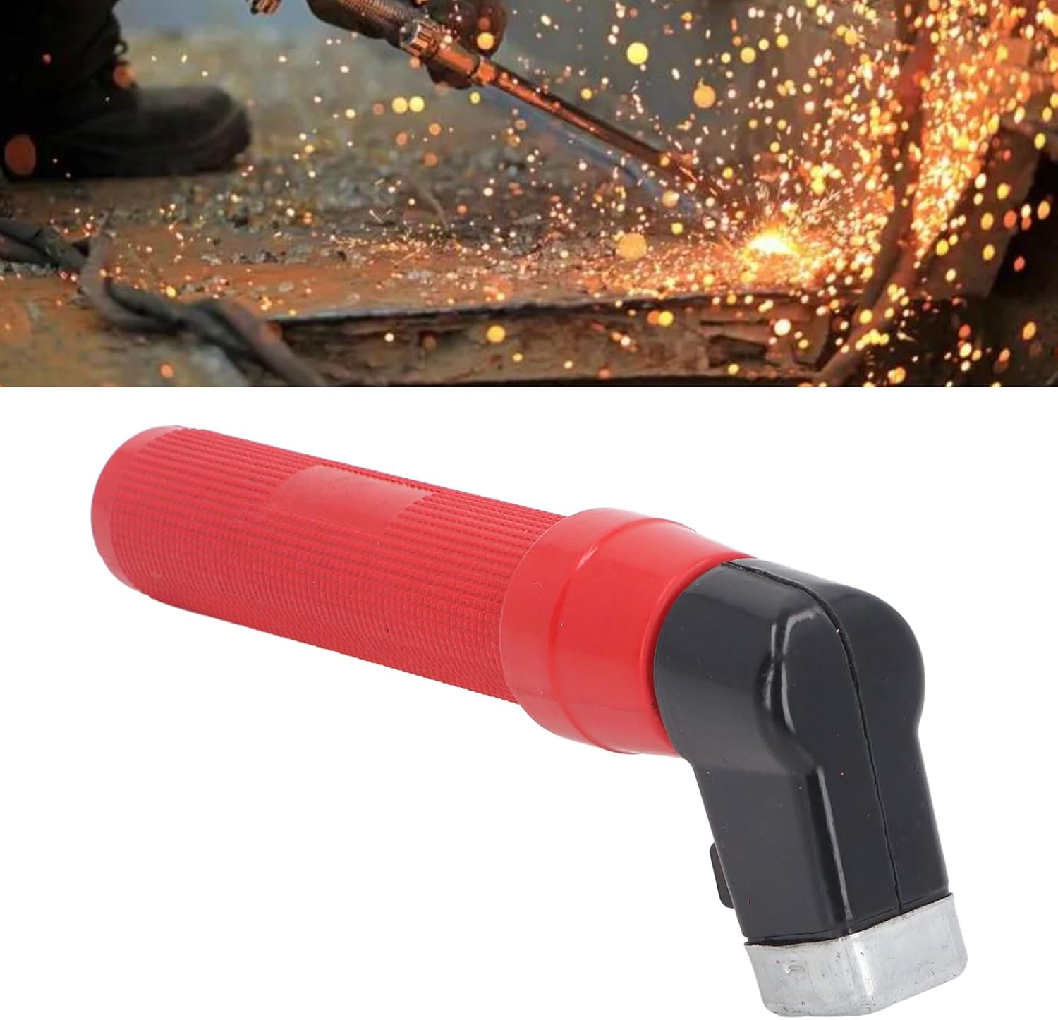 Welding Electrode Holder Style, 400A Electrode Clamp with Non - Slip Insulated Handle, High - Temperature Jaw Holding Plier for Stick Welding in Workshops and Auto Repair