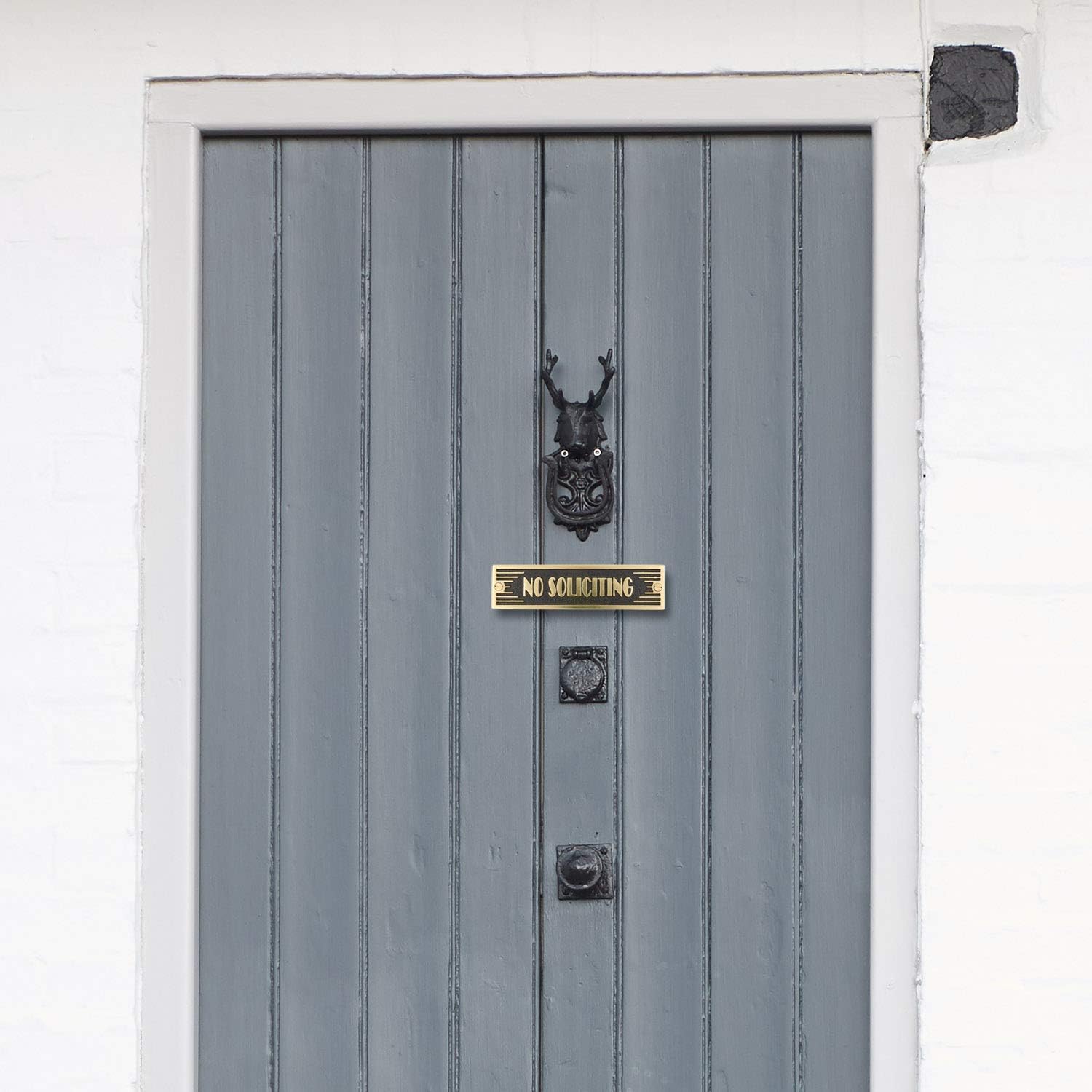 The Metal Foundry No Smoking Metal Door Sign. Art Deco Style Home Decor Accessories Door Or Wall Brass Plaque. Handmade In England - Image 5
