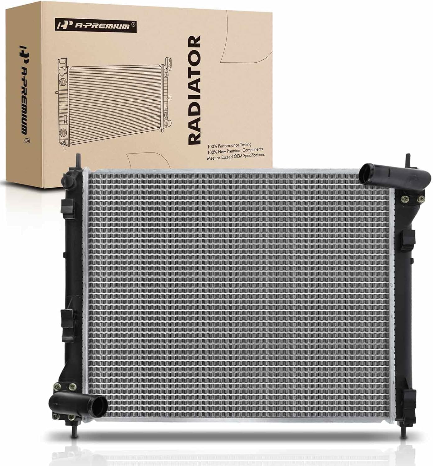 A-Premium Engine Coolant Radiator Assembly Compatible with Nissan Juke 2011 2012 2013 2014 2015 2016 2017, L4 1.6L