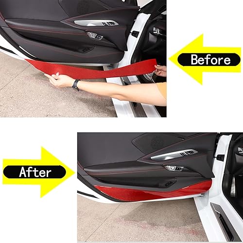Miniatura 2 de CHEAYAR Kit antipatadas de fibra de carbono real suave 3D compatible con Corvette C8 Stingray Z06 Z51 2020 2021 2022 2023 Accesorios de decoración