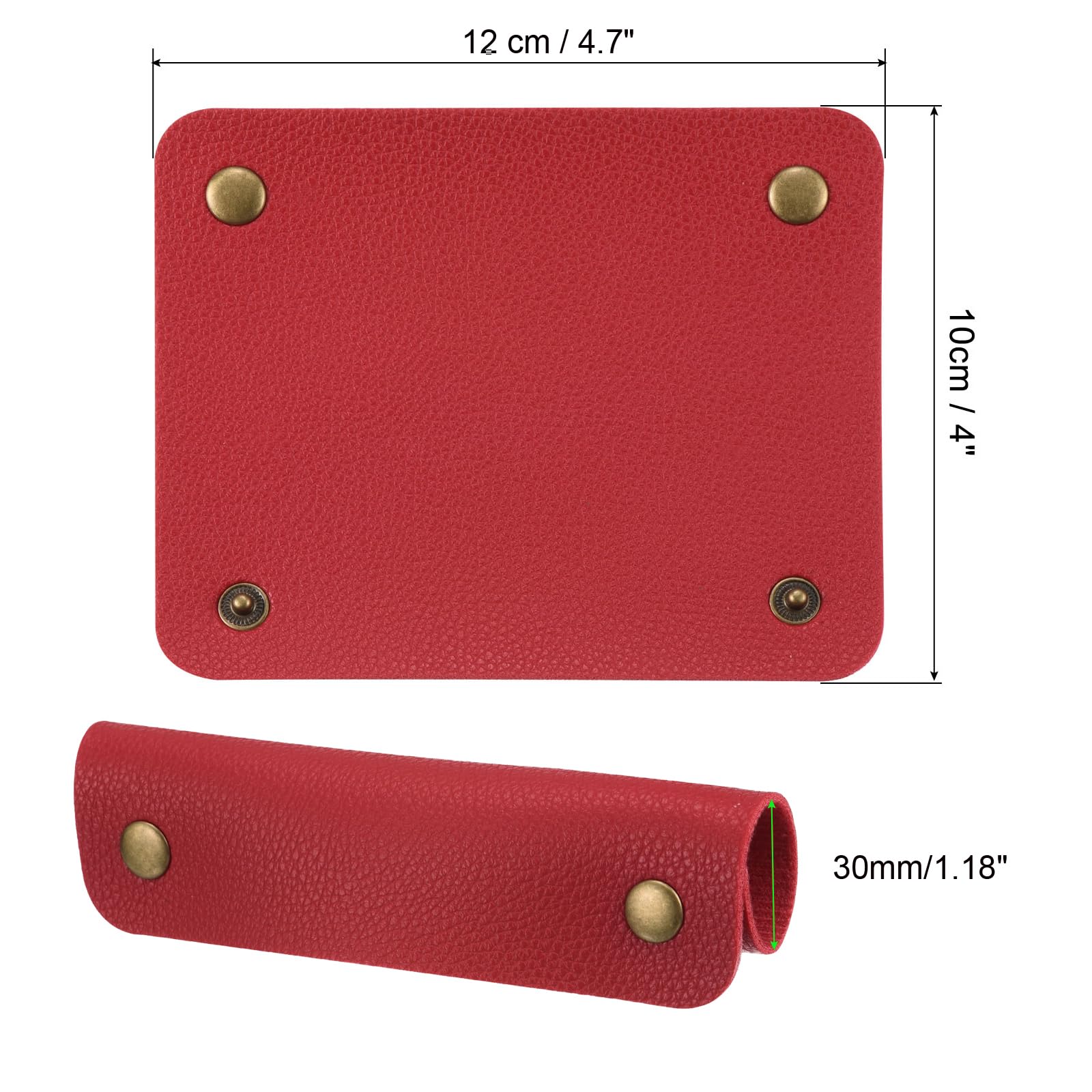 2 Copri Maniglia Valigia In PU - Navy Blu, Per Identificare Borsa O Trolley | Chiusura Facile - Foto 3