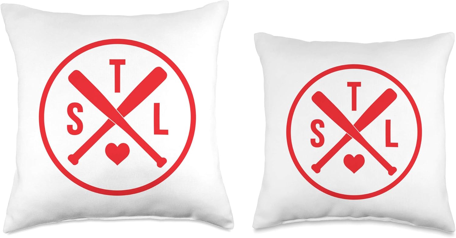 St. Louis, Missouri STL Baseball or Softball for Woman Throw Pillow